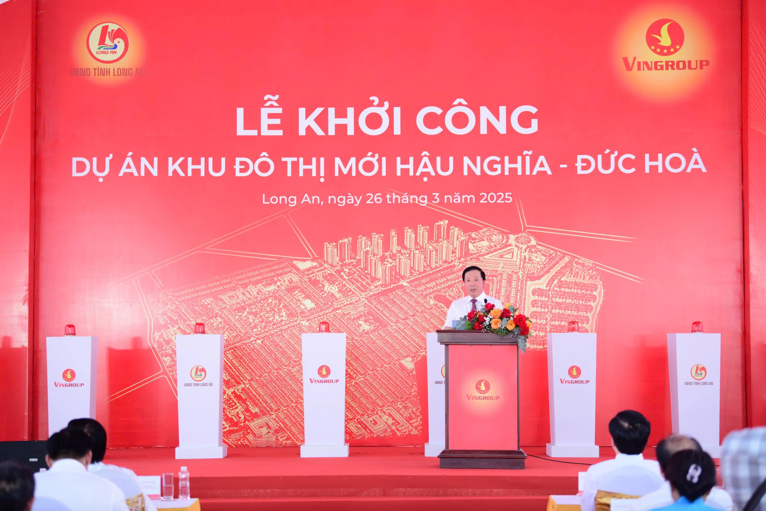 Ông Nguyễn Văn Út, Chủ tịch UBND tỉnh Long An đánh giá sự kiện khởi công khu đô thị mới Hậu Nghĩa - Đức Hòa là bước chuyển mình của địa phương.